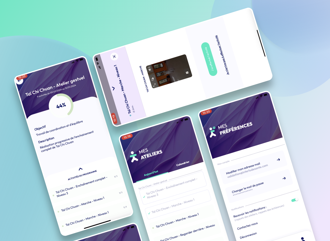 Extrait de l'application Rééduc&moi